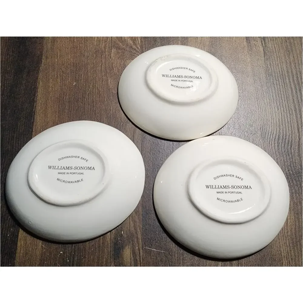 Williams Sonoma Tuscan Landscape Dipping Bowls Oval Set of 3 Small Plates